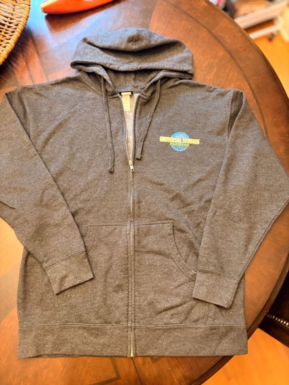 Universal Studios Florida Full Zip Graphic Hoodie Dark Gray XL